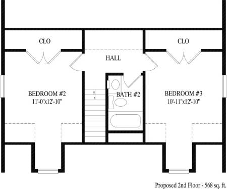 Northampton Modular Home Floor Plan Second Floor